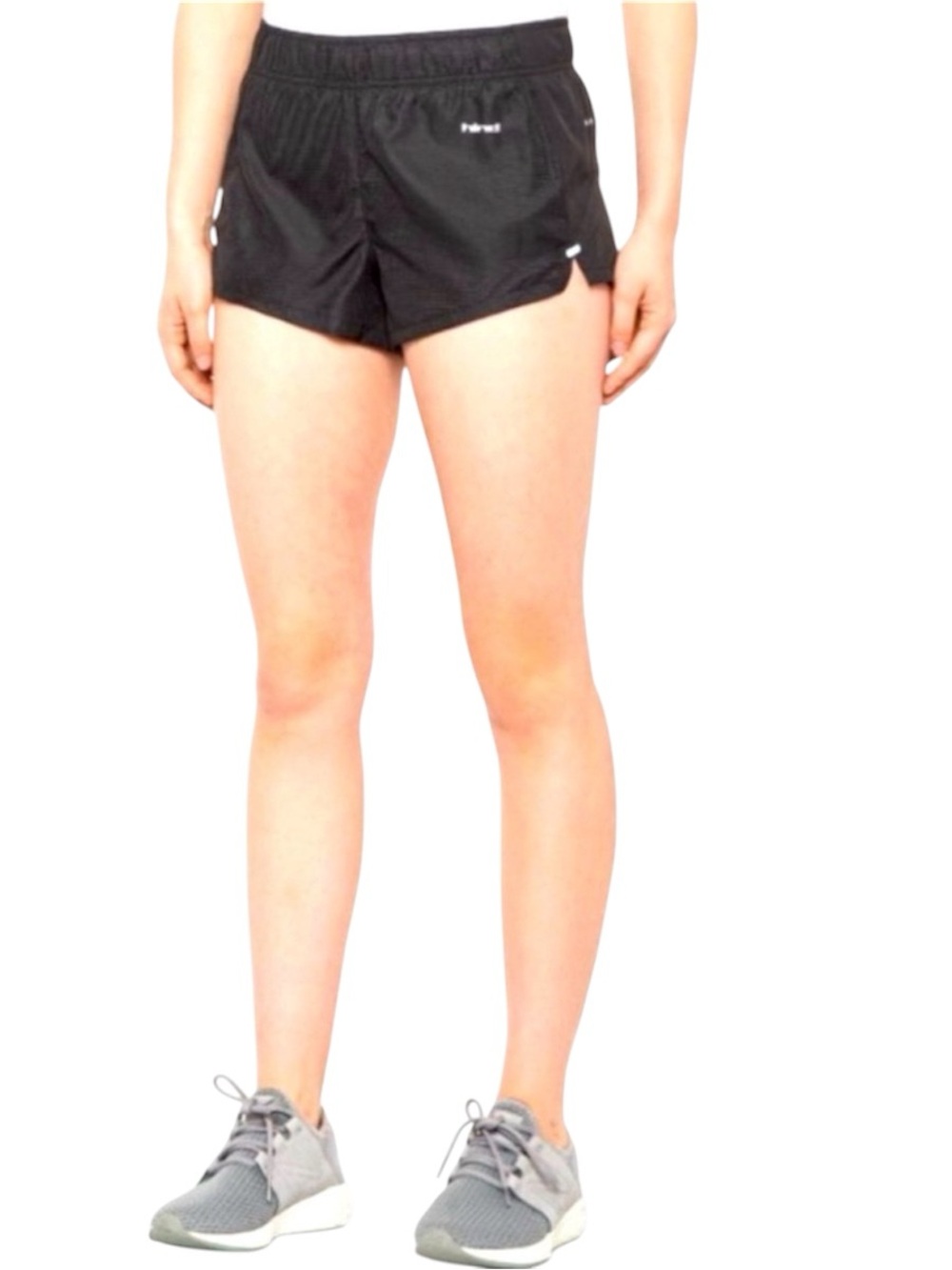 HIND ACTIVEWEAR BLACK TRACKER SHORTS WOMENS MID-RISE DRAWSTRING INNER POCKET XL